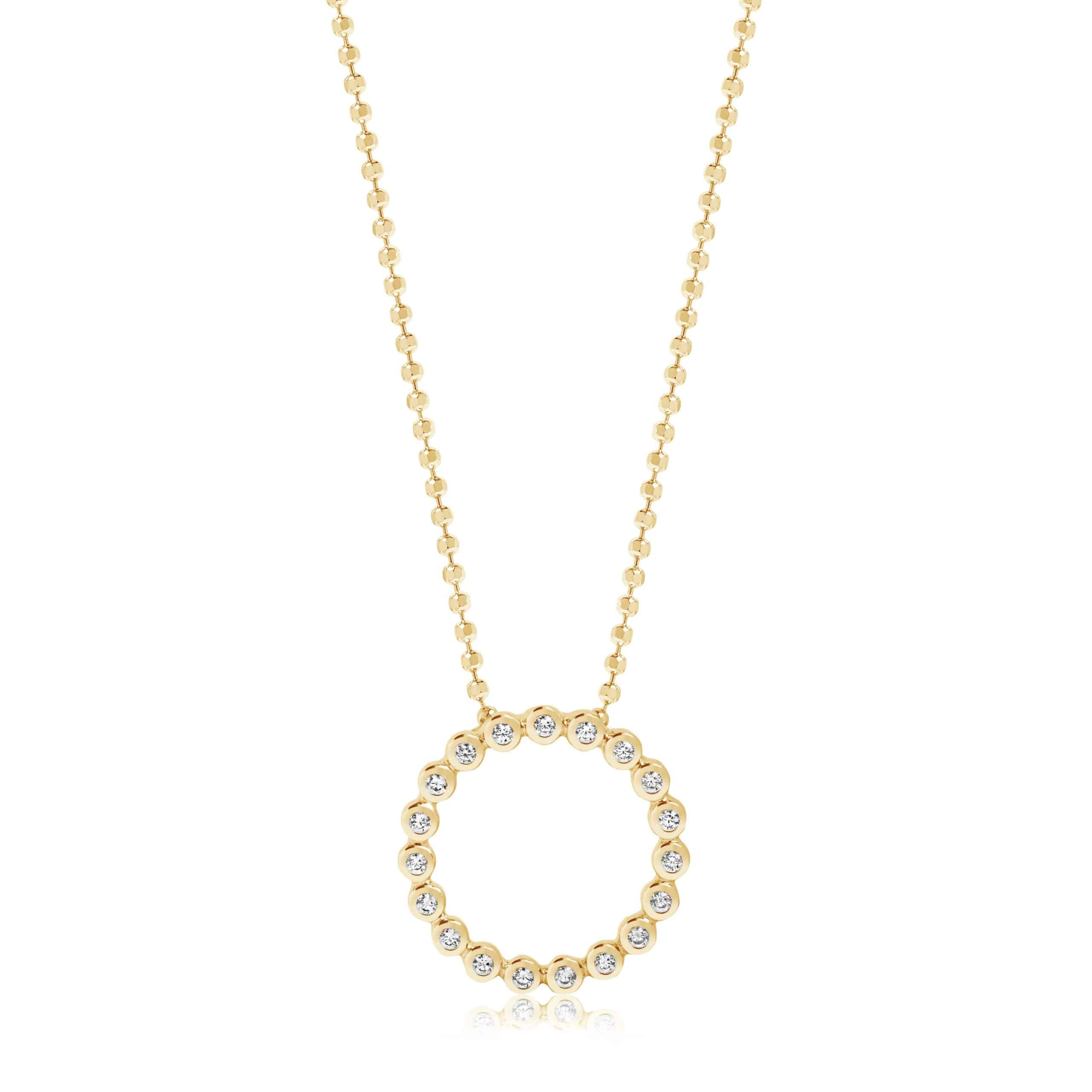 Sardinien Circolo Pendant in Yellow Gold - Saint Gyles Jewellers